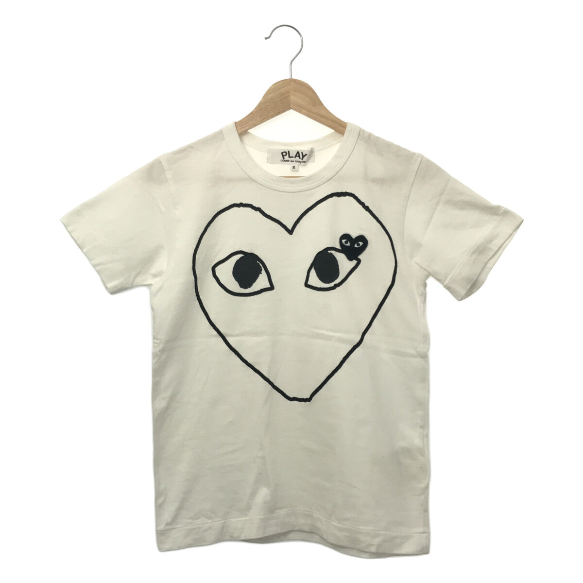 PLAY COMME des GARCONS / プレイコムデギャルソン | Embroidered heart Tシャツ | S | ホワイト |  レディース