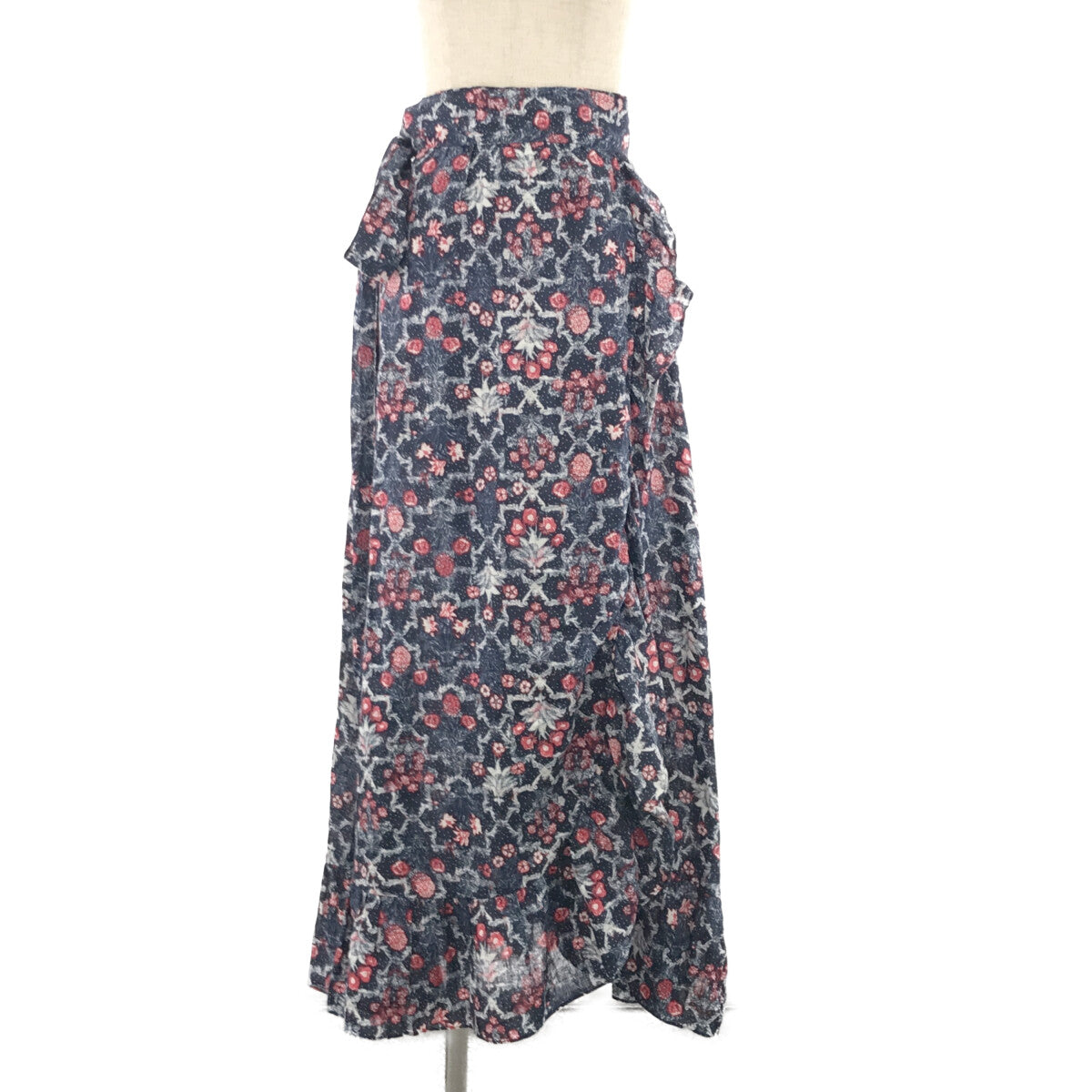 イザベルマランエトワール　リネン　花柄　巻きスカートとても素敵なスカートです