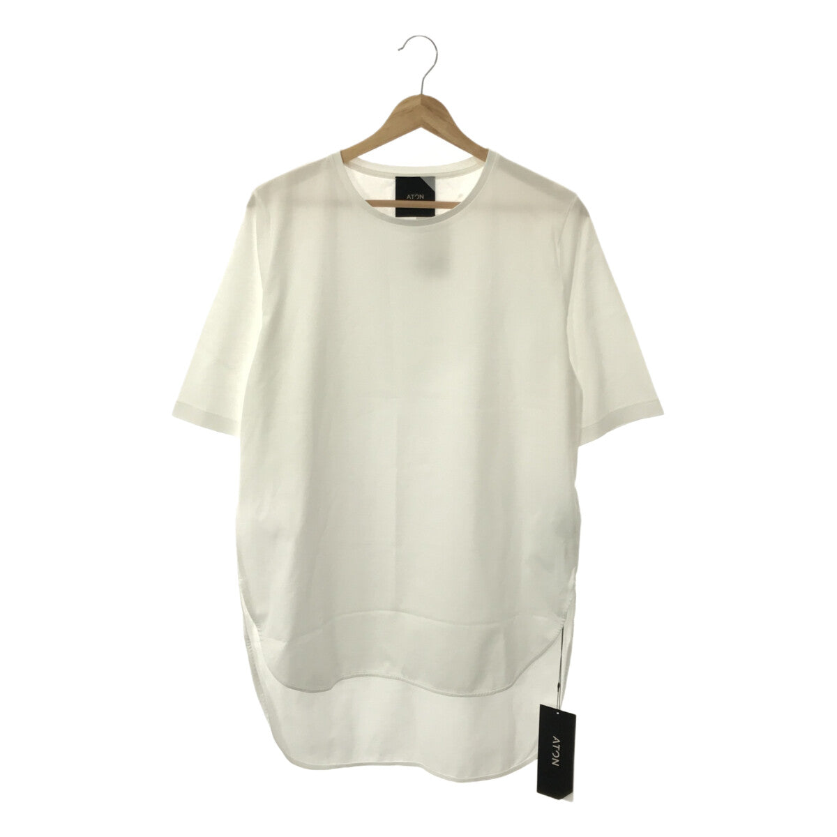 aton エイトン ラウンドヘムTシャツ 2トップス - Tシャツ(半袖/袖なし)