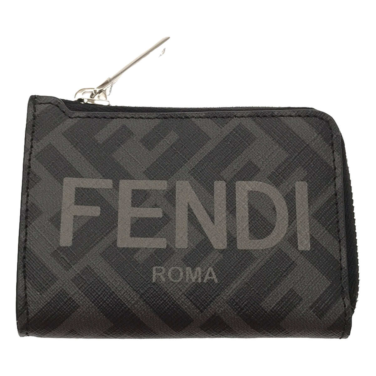 【新品】 FENDI / フェンディ | ズッカ柄 ロゴプリント カード コインケース | グレー | メンズ