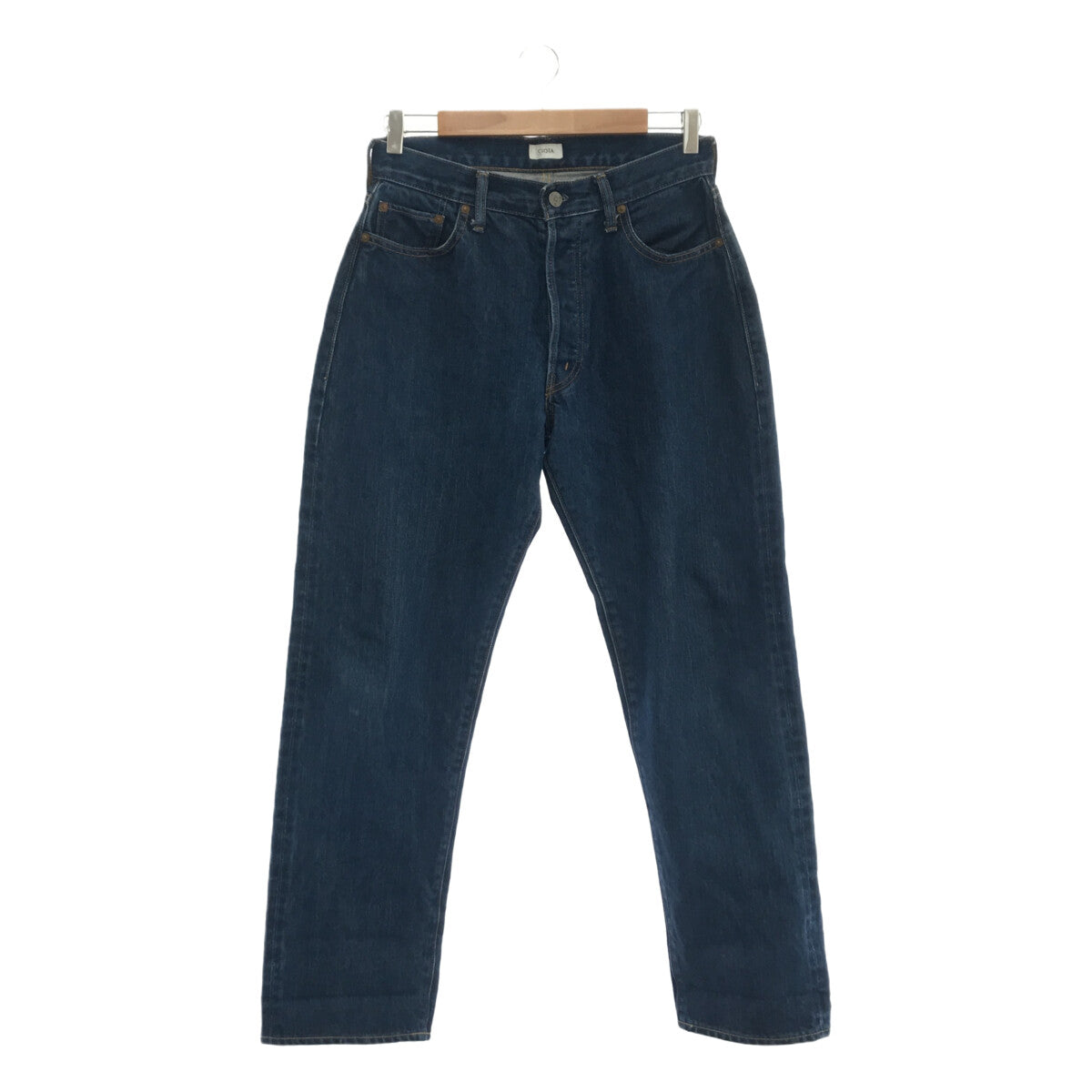 CIOTA / 시오타 | 수빈 코튼 세르비치 스트레이트 데님 팬츠 | 28 | 인디고 | 여성