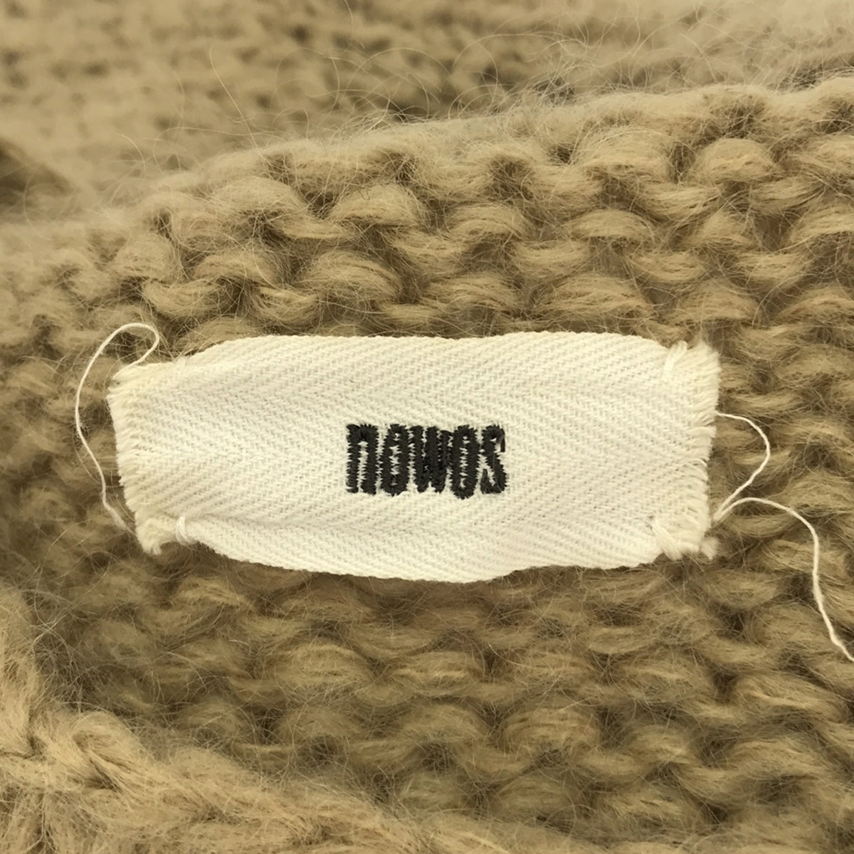 NOWOS / 노워스 | 모헤어 로우 게이지 크루넥 니트 | 베이지 | 여성