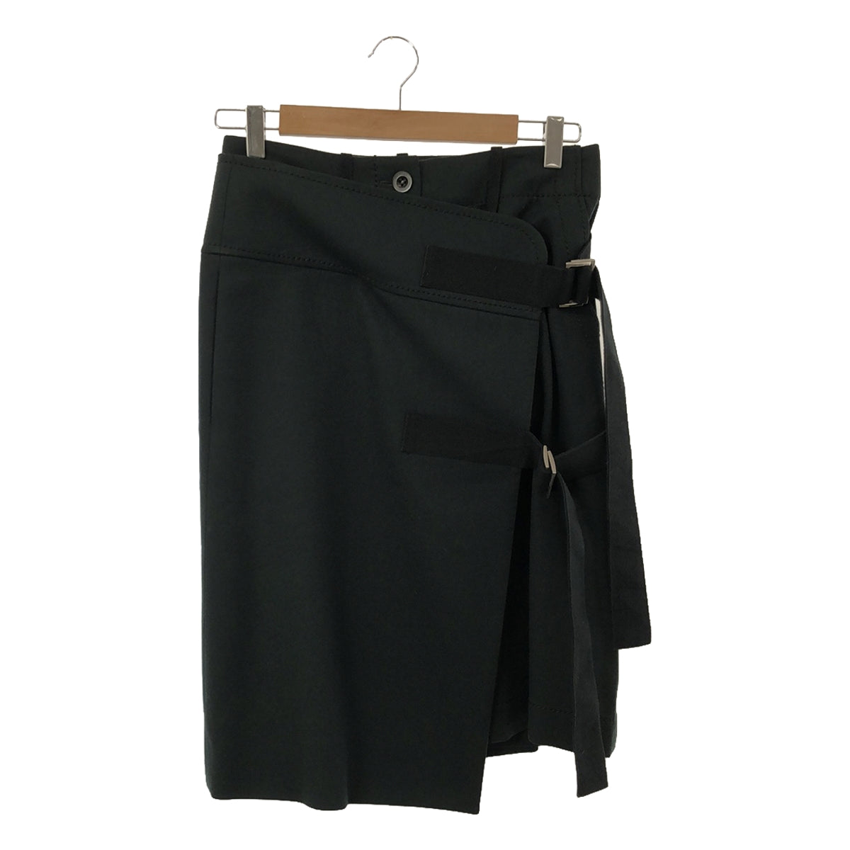 HAKU夫婦のクローゼット未使用 サカイ スカート ラッププリーツスカート 大きいサイズ お洒落 黒 4