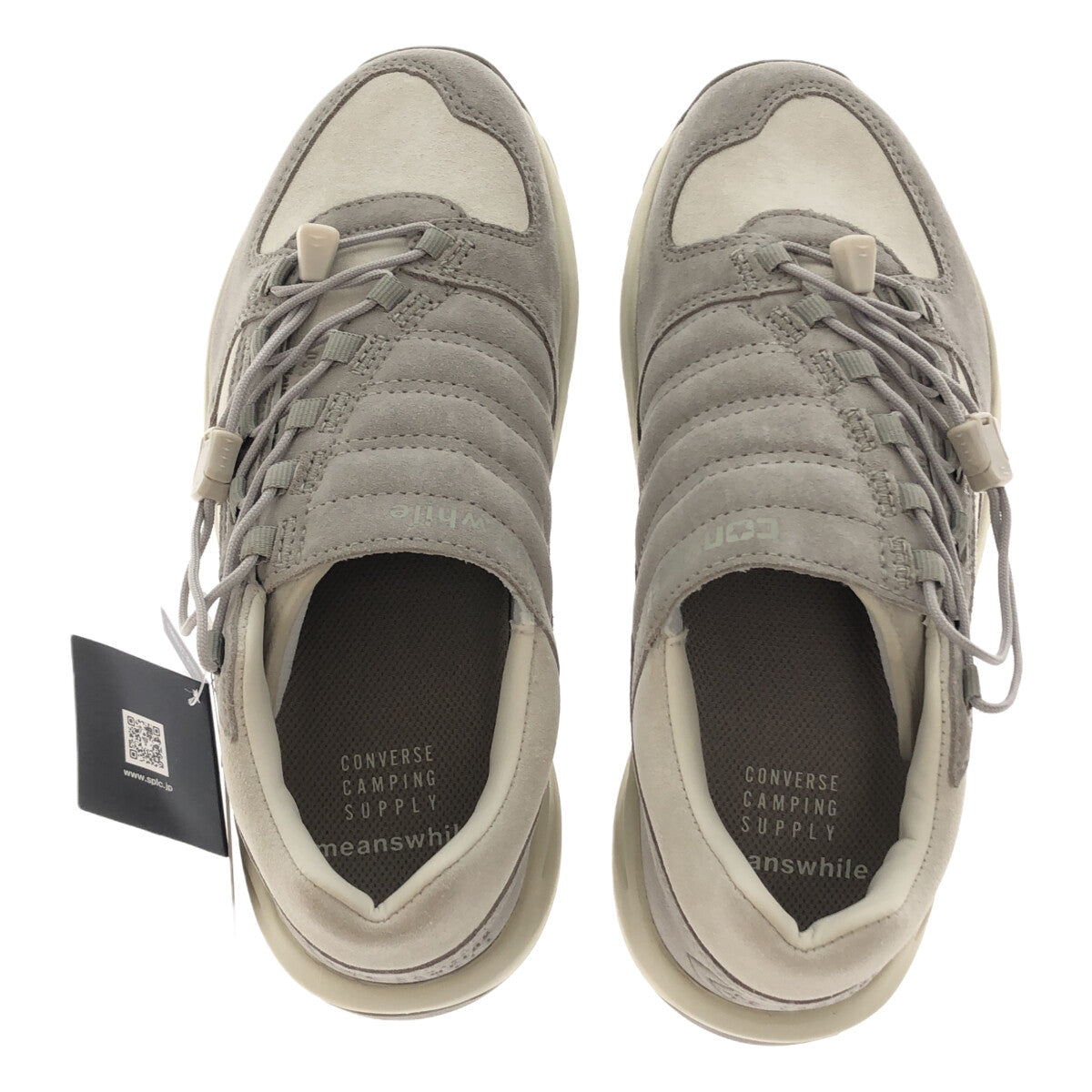 【신품】 CONVERSE / 컨버스 | OSS CP / meanswhile / 가죽 전환 운동화 | 23 | 화이트/그레이 | 여성