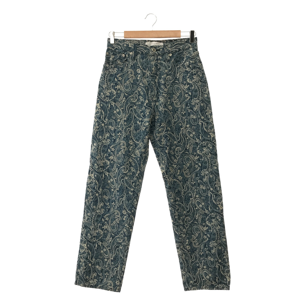 【미품】 JOHNBULL / 존블 | THE KYOTO BASSEN 페이즐리 무늬 팬츠 | S | 블루 | 여성