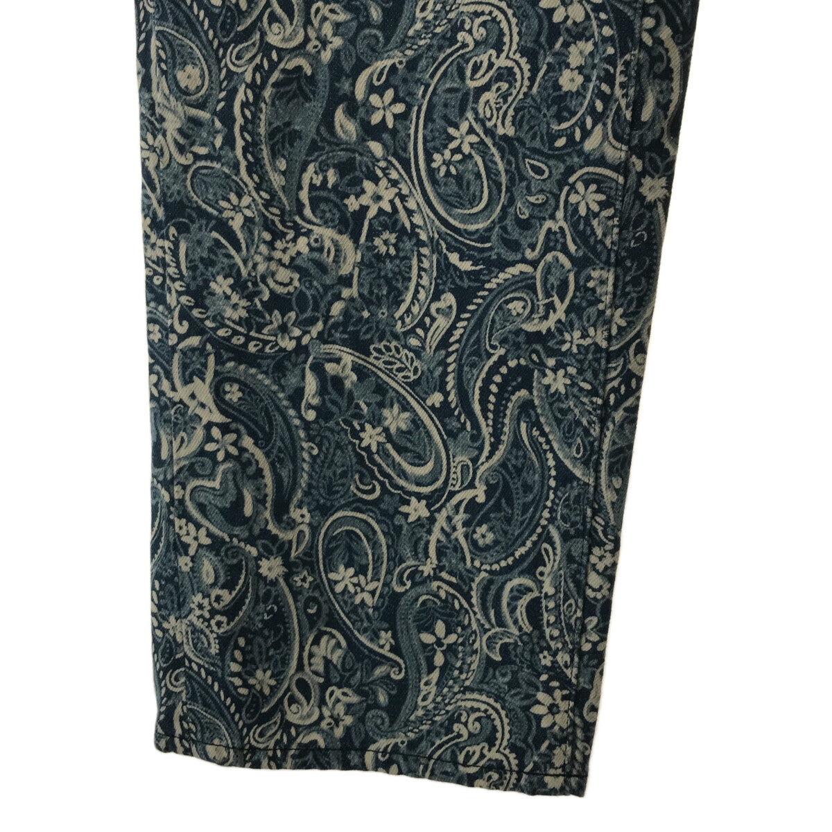 【미품】 JOHNBULL / 존블 | THE KYOTO BASSEN 페이즐리 무늬 팬츠 | S | 블루 | 여성