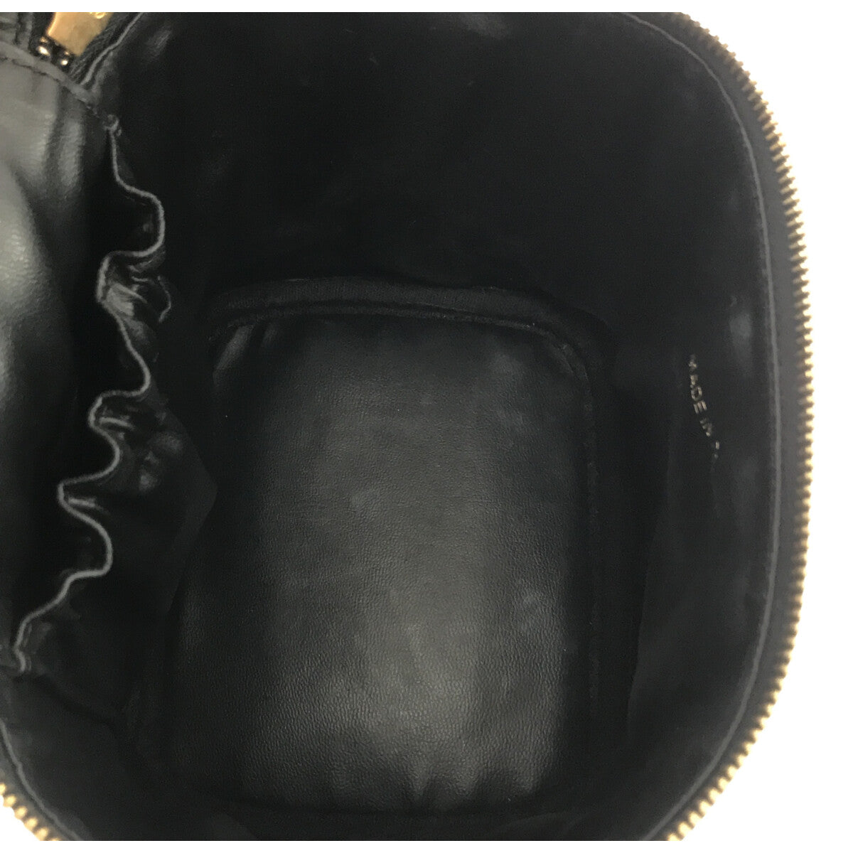 香奈兒 | 93659 Coco Mark 魚子醬皮革化妝包 |黑色 |女性的