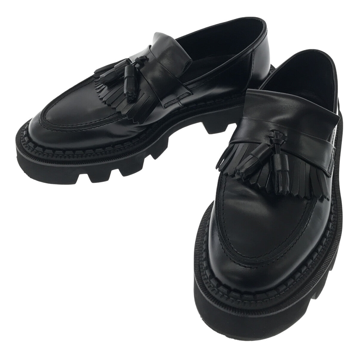 期間限定特価完売品タンクソールタッセルローファー MAISON SPECIAL ブラック 靴