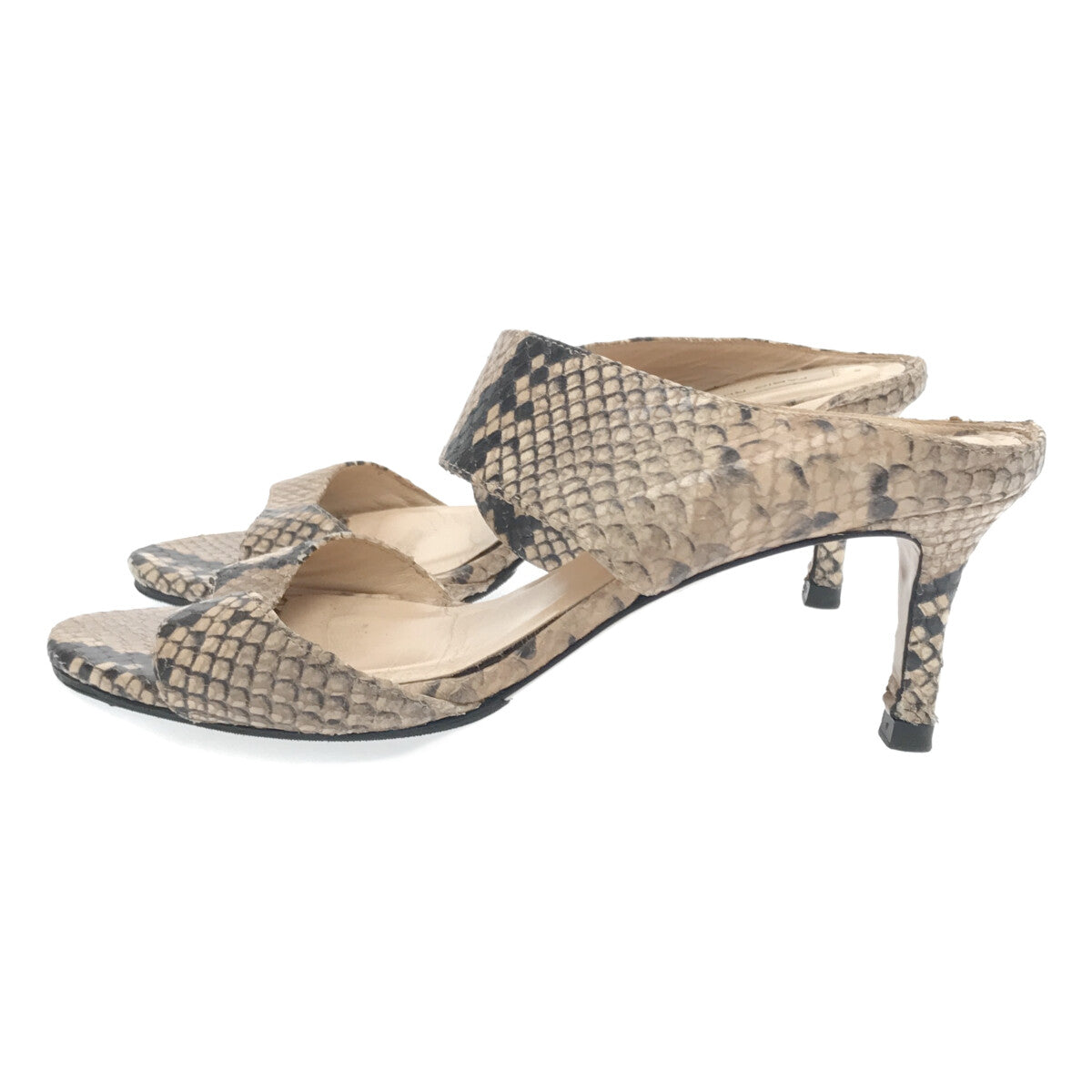 法比奧·魯斯科尼 |蟒蛇印花高跟涼鞋 | 35 1/2 |女性的