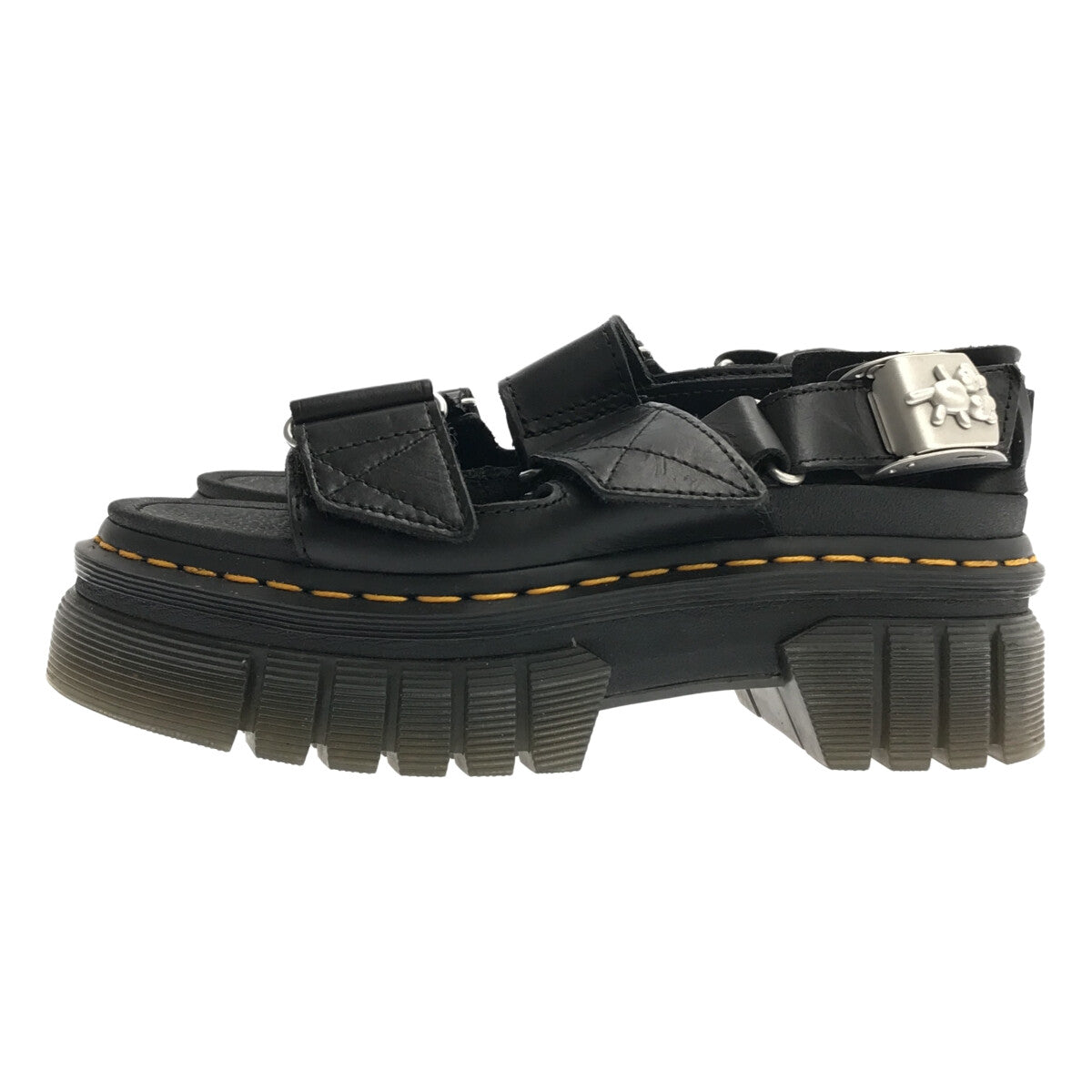【美品】  Dr.Martens / ドクターマーチン | × HEAVEN BY MARC JACOBS / ヘブンバイマークジェイコブス RICKI ストラップレザーサンダル | 3 | ブラック | レディース