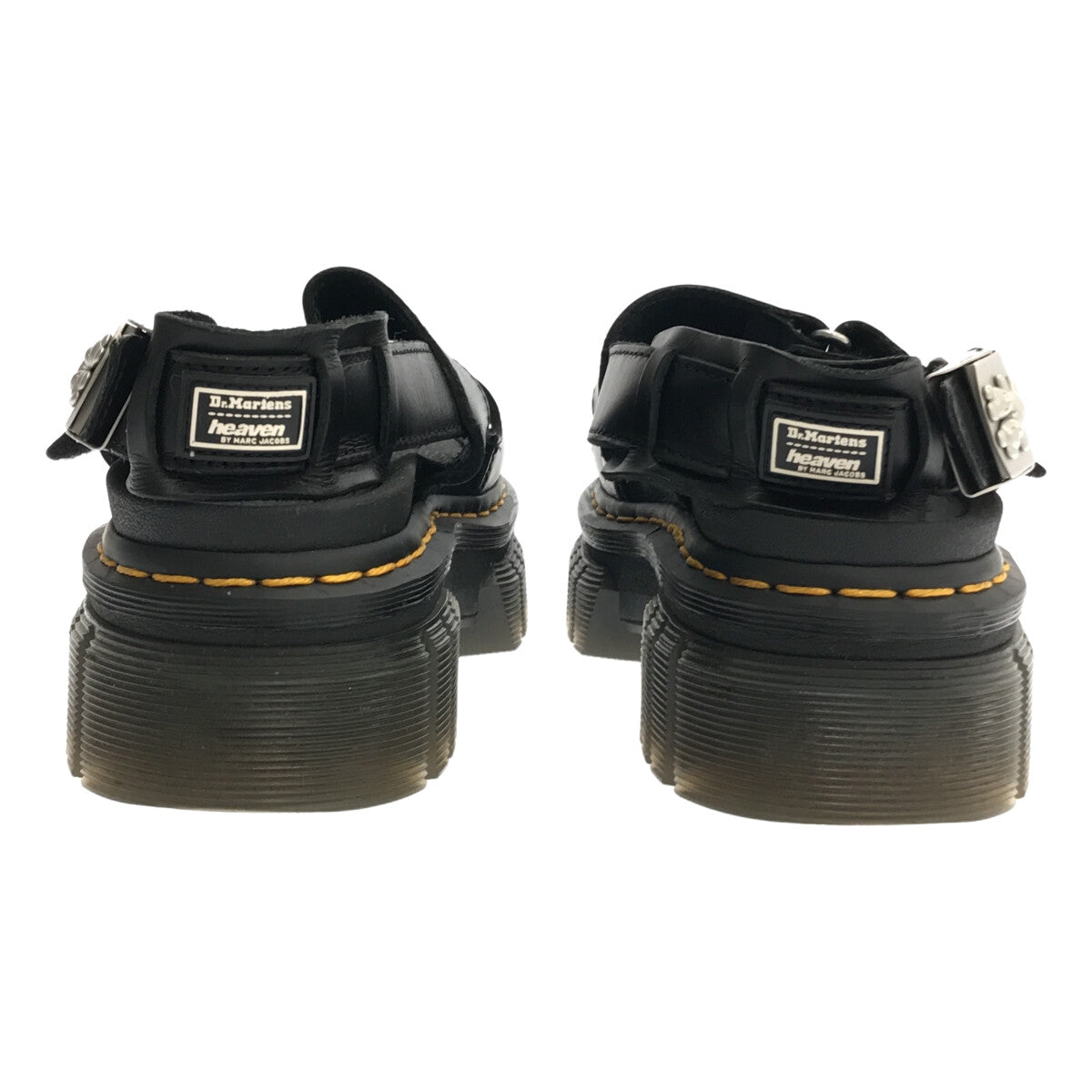 【美品】  Dr.Martens / ドクターマーチン | × HEAVEN BY MARC JACOBS / ヘブンバイマークジェイコブス RICKI ストラップレザーサンダル | 3 | ブラック | レディース