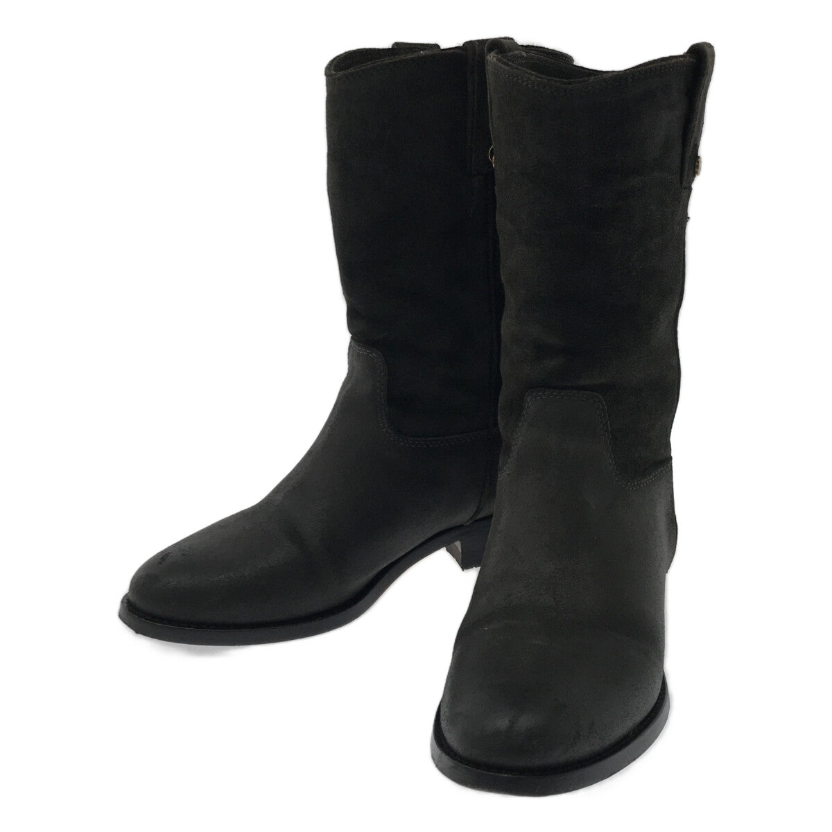 【미품】 JIMMY CHOO / 지미추 | HUDSON 가죽 페코스 부츠 | 35 | 블랙 | 여성