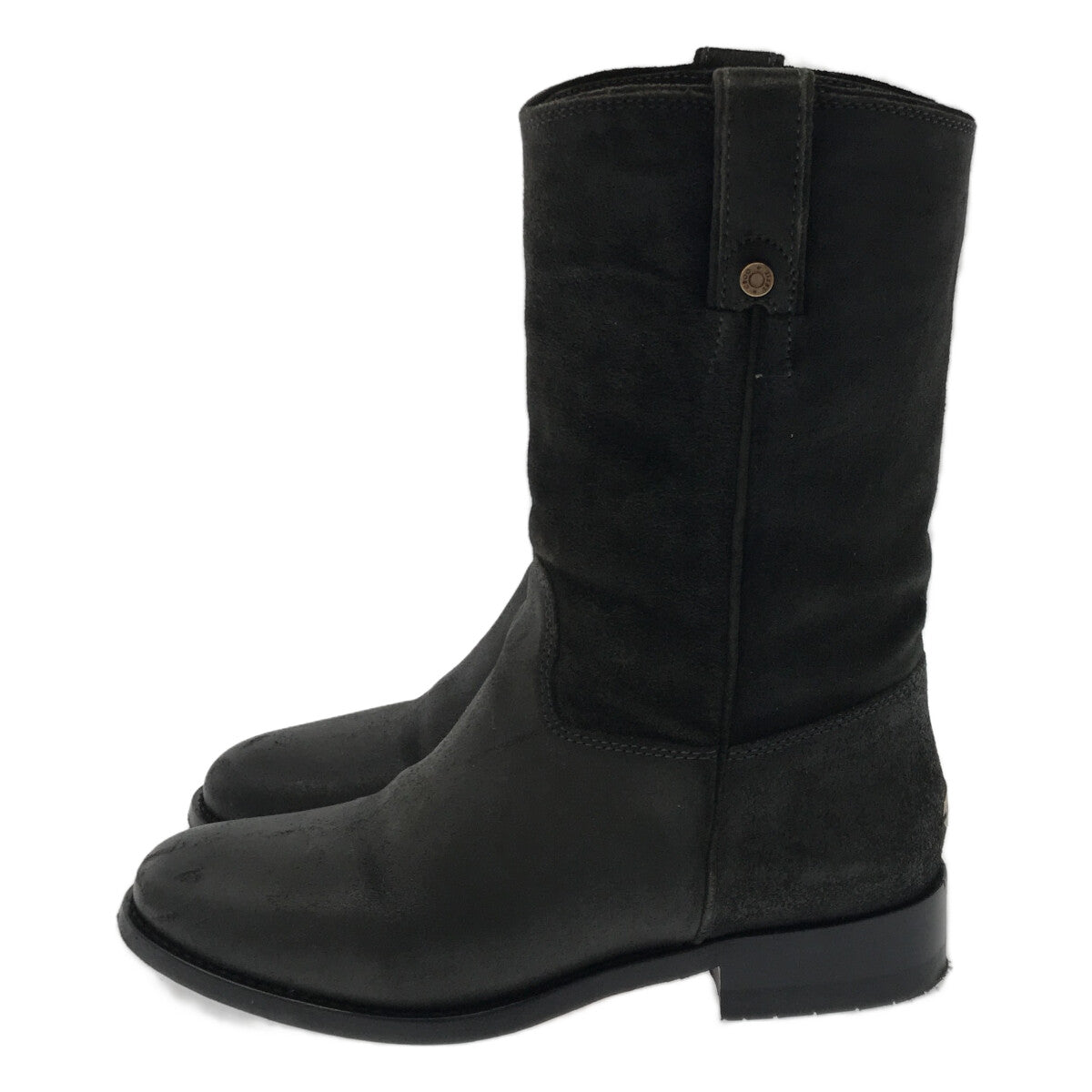 【미품】 JIMMY CHOO / 지미추 | HUDSON 가죽 페코스 부츠 | 35 | 블랙 | 여성