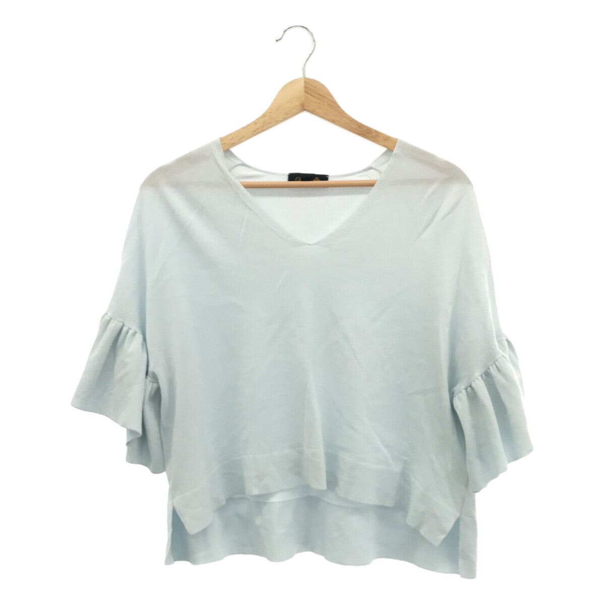 Drawer / 드로어 | V 넥 플레어 슬리브 니트 | 1 | 라이트 블루 | 여성