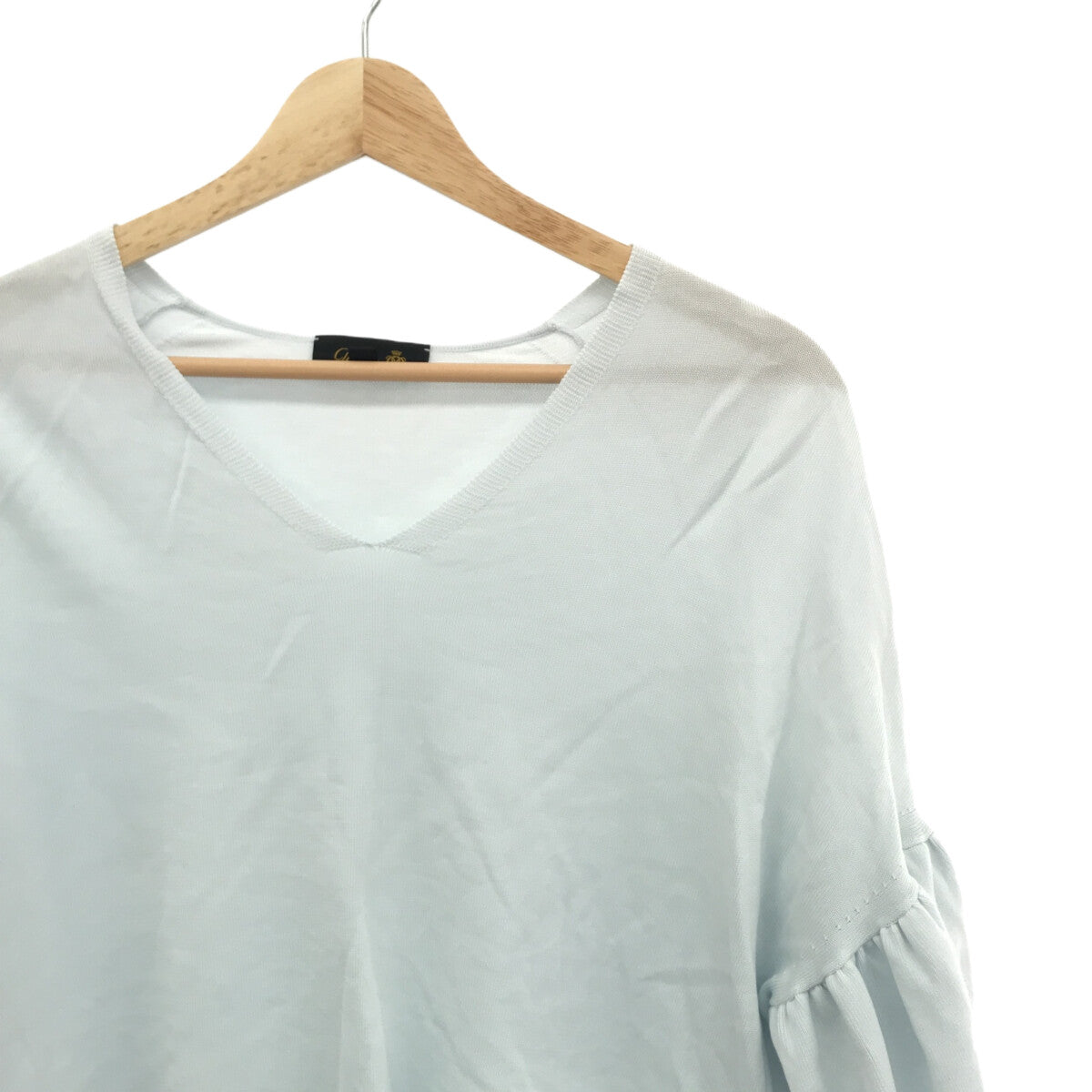 Drawer / 드로어 | V 넥 플레어 슬리브 니트 | 1 | 라이트 블루 | 여성