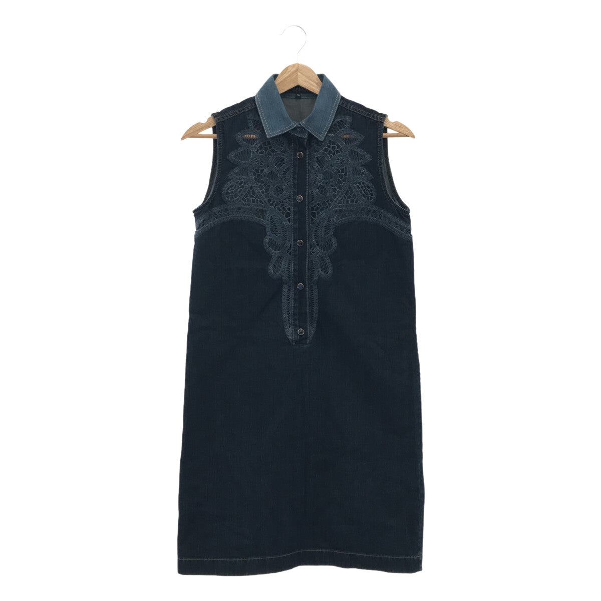 GUCCI / グッチ | LACE WESTERN DENIM DRESS ワンピース | 36 | インディゴ | レディース