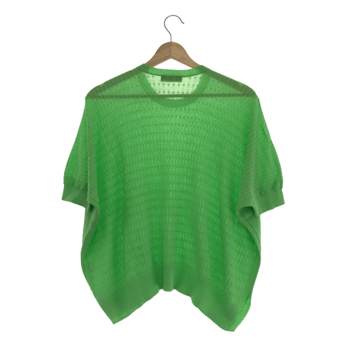 Drawer / 드로어 | 2019SS | 18G 케이블 뜨개질 짧은 슬리브 니트 | F | 그린 | 여성