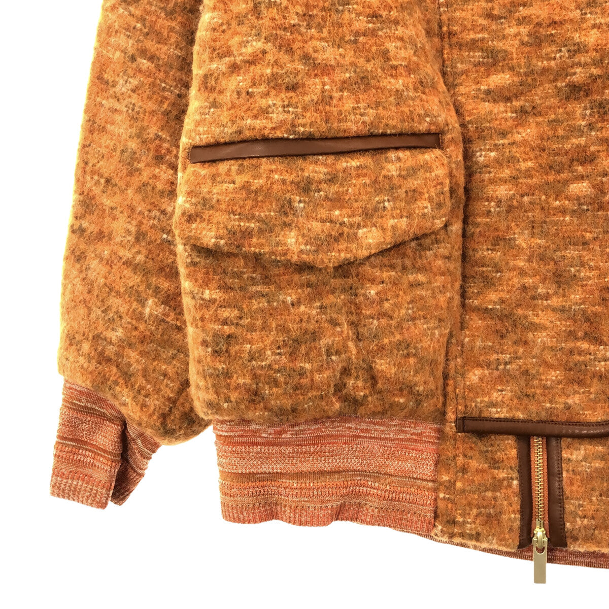 【신품】 Mame Kurogouchi / 마메쿠로고우치 | 2022AW | Alpaca Blend Shaggy Wool Blouson 샤기 울 블루존 | 2 | 브라운 | 여성