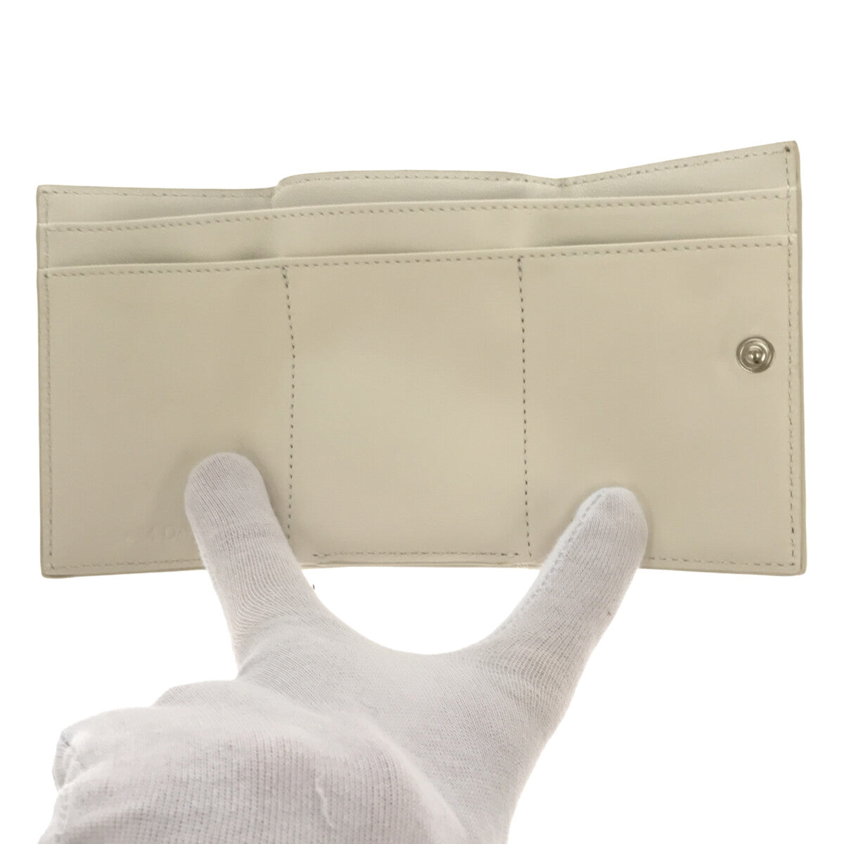 【신품】 JW Anderson / 제이 더블 앤더슨 | FOLD WALLET WITH CRYSTAL 지갑 | 화이트/실버 | 여성