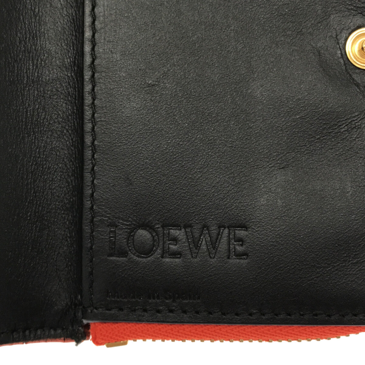 【미품】 LOEWE / 로에베 | SMALL ZIP WALLET 스몰 지퍼 지갑 | 오렌지 | 여성