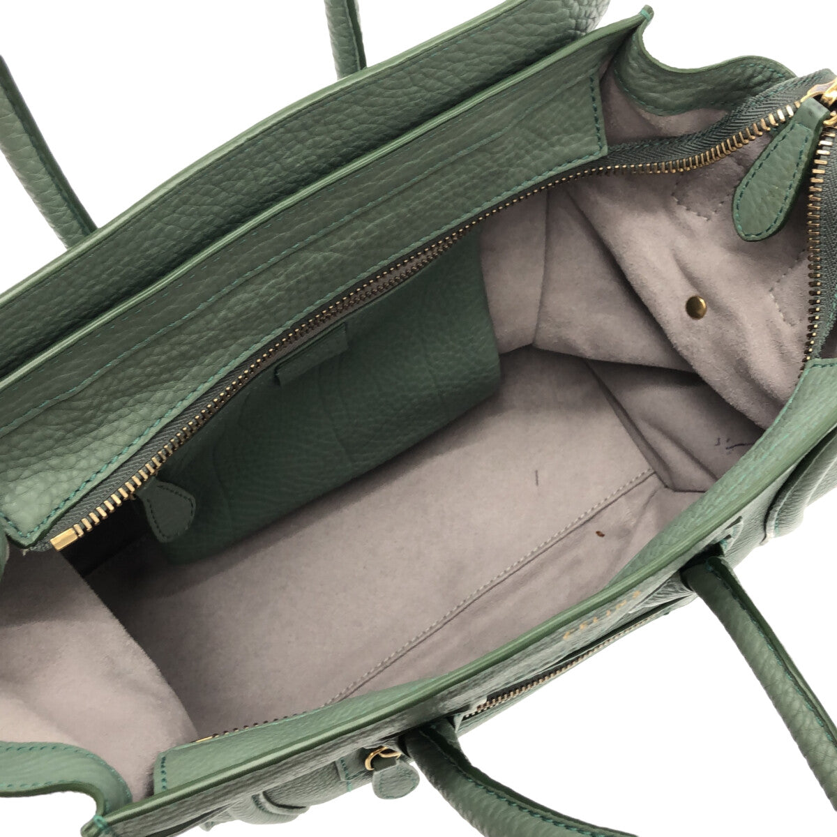 CELINE / セリーヌ | ラゲージ マイクロショッパー ハンドバッグ | グリーン | レディース