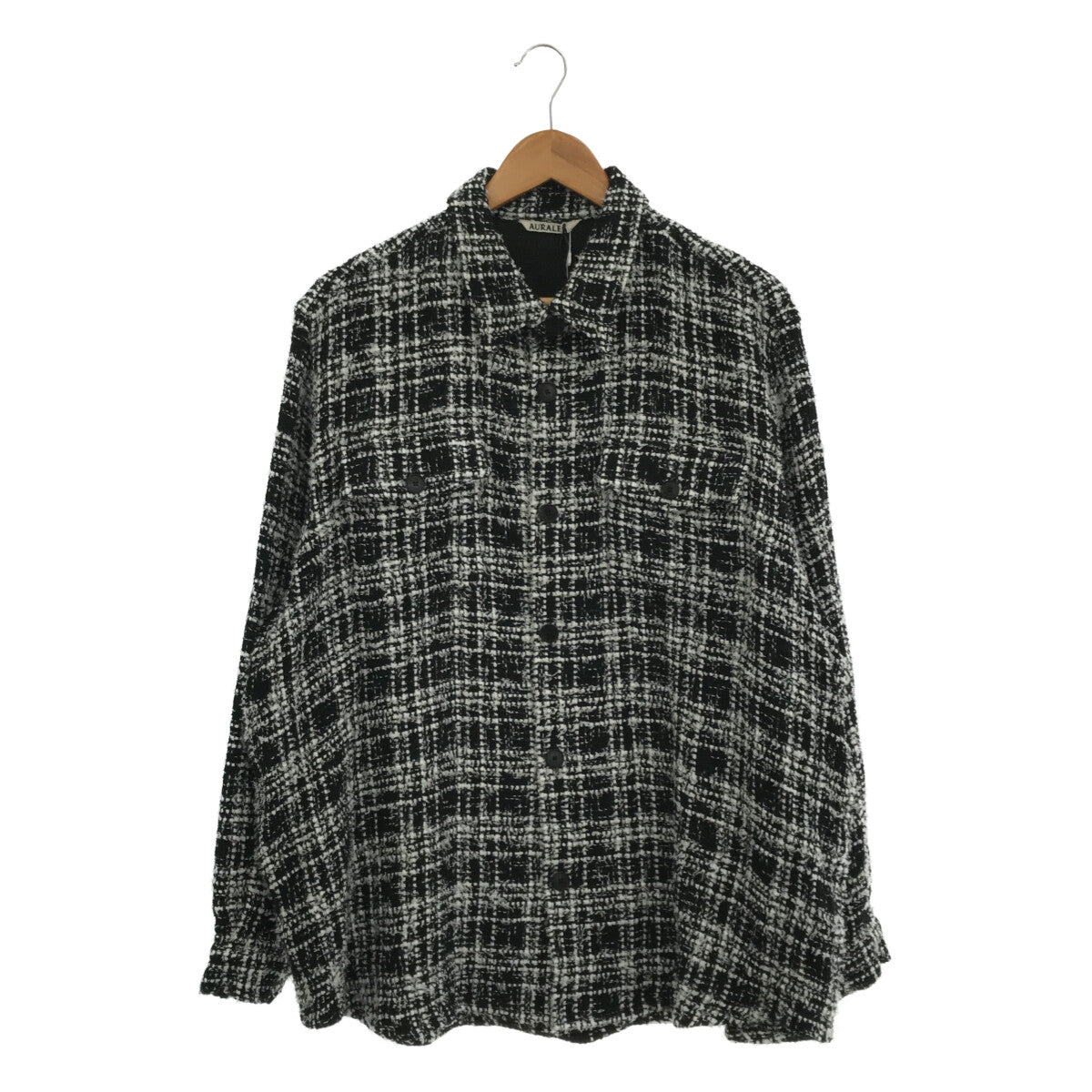 AURALEE / オーラリー | 2023SS | HOMESPUN SUMMER TWEED SHIRTS BLOUSON コットン ホームスパン  サマー ツイード シャツ ブルゾン | 4 |