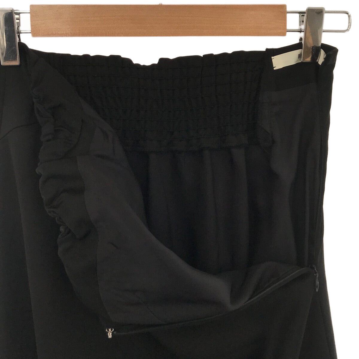 【美品】  BAUME / ボーメ | バックギャザー ロングスカート | 36 | ブラック | レディース