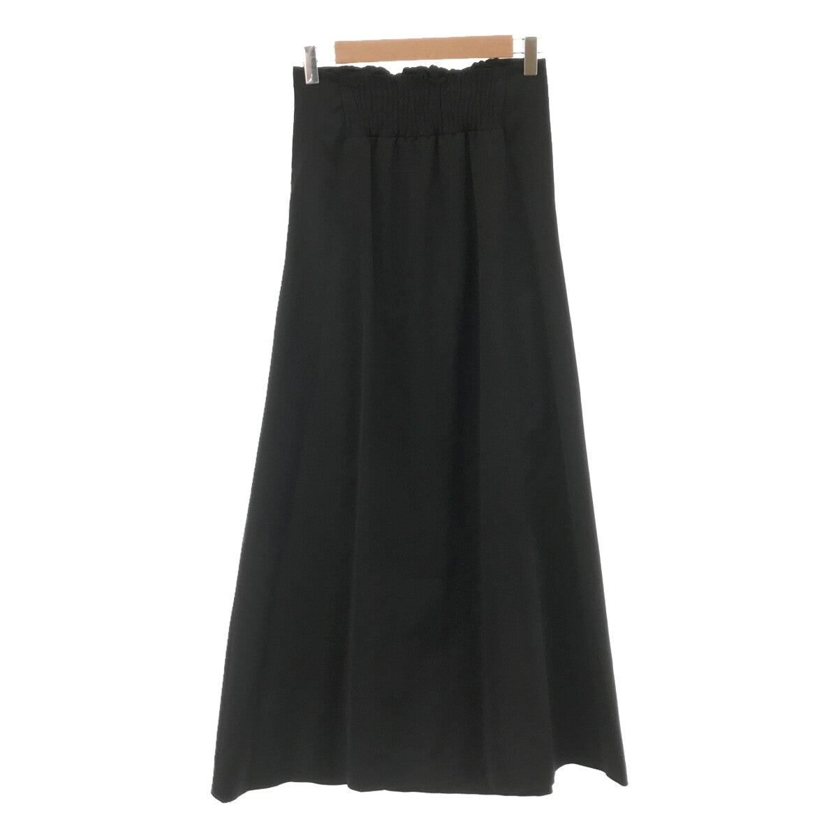 【美品】  BAUME / ボーメ | バックギャザー ロングスカート | 36 | ブラック | レディース