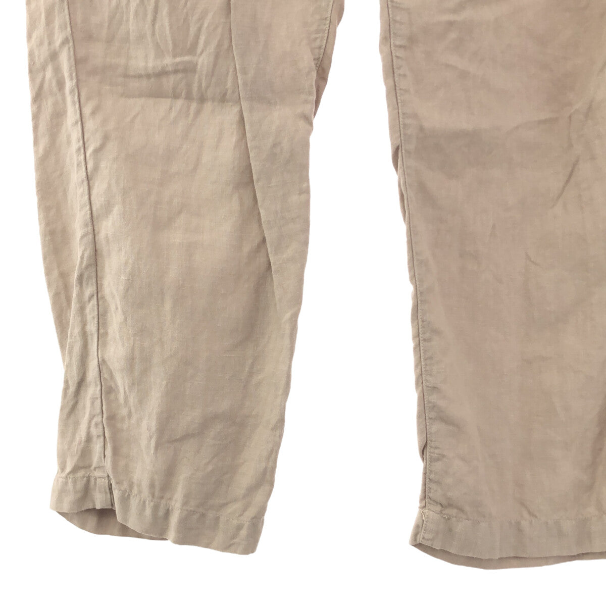 巢狀睡袍 / 巢狀睡袍 |亞麻休閒褲 | F |灰色米色|女性的