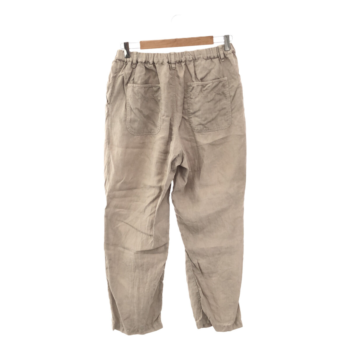 巢狀睡袍 / 巢狀睡袍 |亞麻休閒褲 | F |灰色米色|女性的