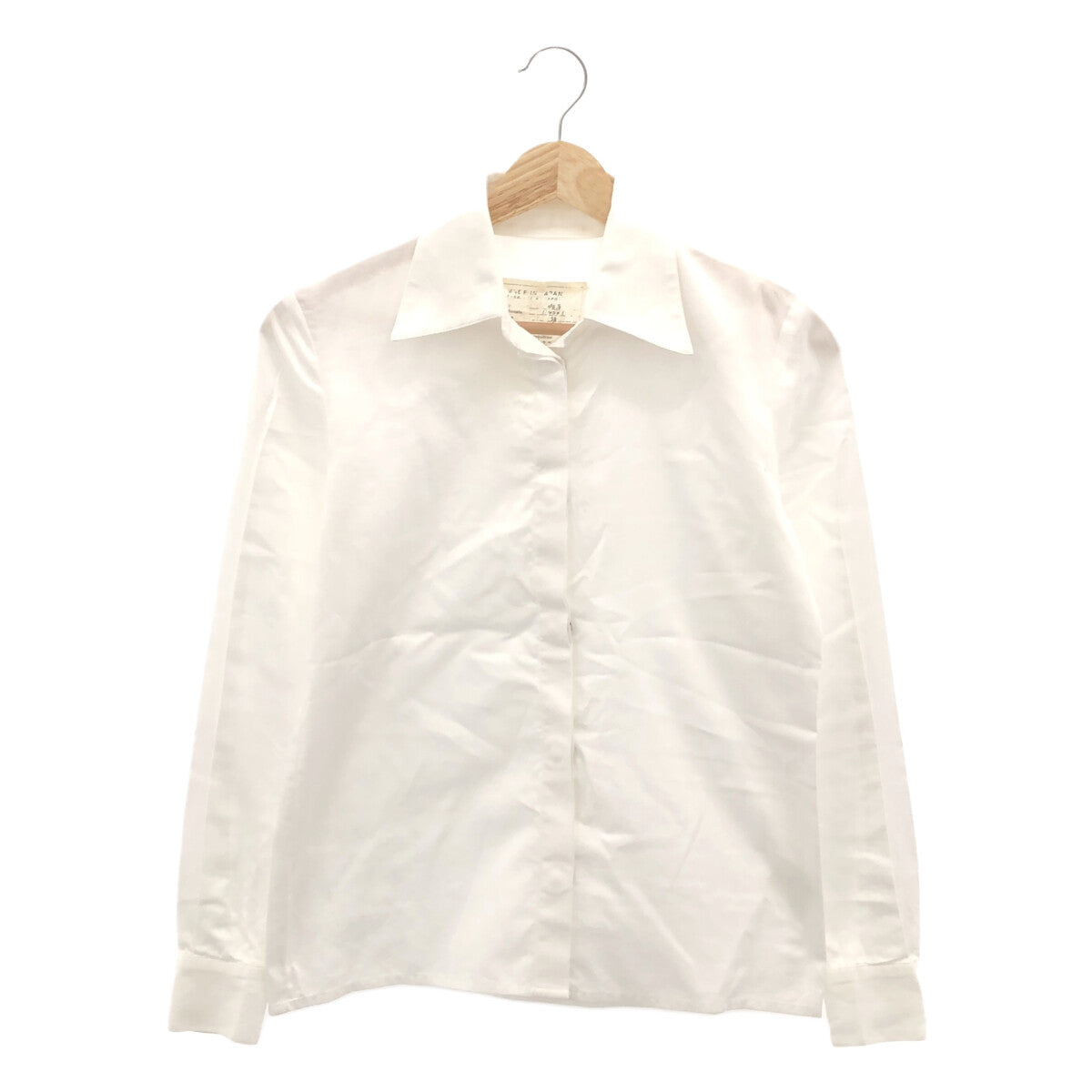 小野友美 |棉質按扣開襟襯衫 |尺寸 38 |女性的