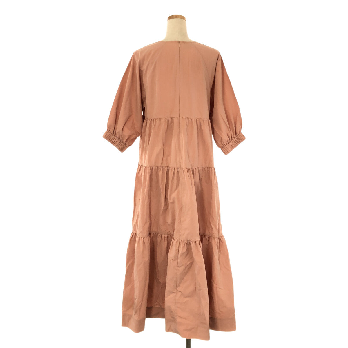 CO ESSENTIALS / 코 에센셜 | 코튼 티어드 개더 원피스 | 핑크 | 여성