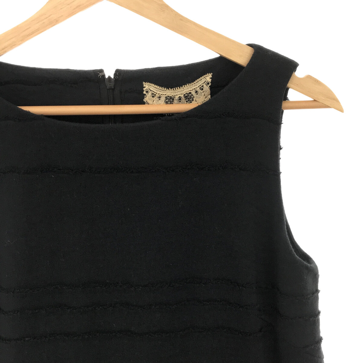 FOR flowers of romance / フォー フラワーズ オブ ロマンス | プリーツ切替 ノースリーブワンピース | ブラック | レディース