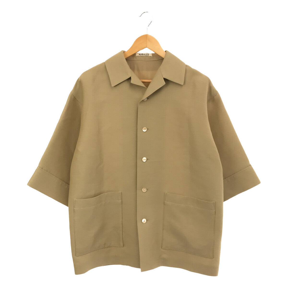 AURALEE / オーラリー | SILK COTTON SALT SHRUNK PIQUE BIG SHIRTS / コットンシルク ビッグシャツ  | 1 |