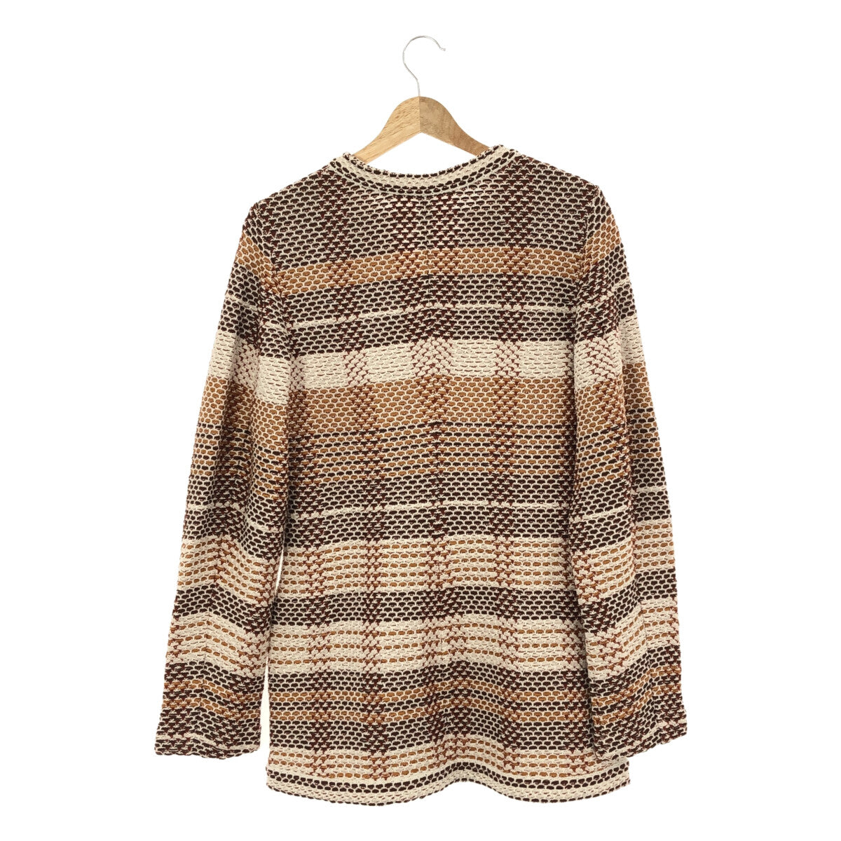 【미품】 Mame Kurogouchi / 마메쿠로고우치 | 2023SS | Basket Motif Knitted Jacket 재킷 가디건 | 2 | 브라운 | 여성