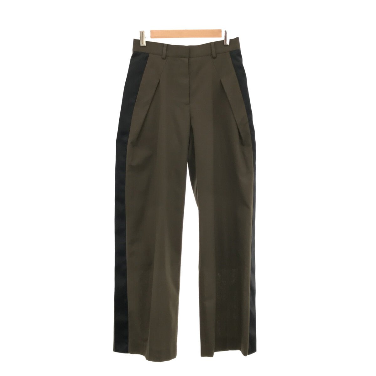 【美品】 sacai / サカイ | Suiting Pant / 裏地付き サイドライン スーチング スラックス パンツ | 0 | khaki |  レディース