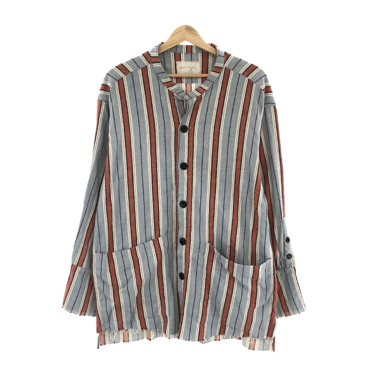 GREG LAUREN / グレッグローレン | STRIPE STUDIO SHIRT / コットンフランネル ストライプ オーバーシャツ  ジャケット | 4 | メンズ