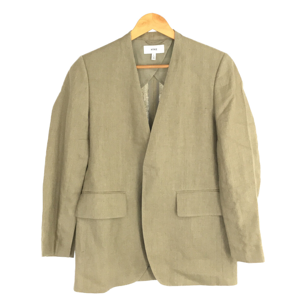 HYKE / ハイク | 2022SS | LINEN BLAZER リネン ノーカラージャケット