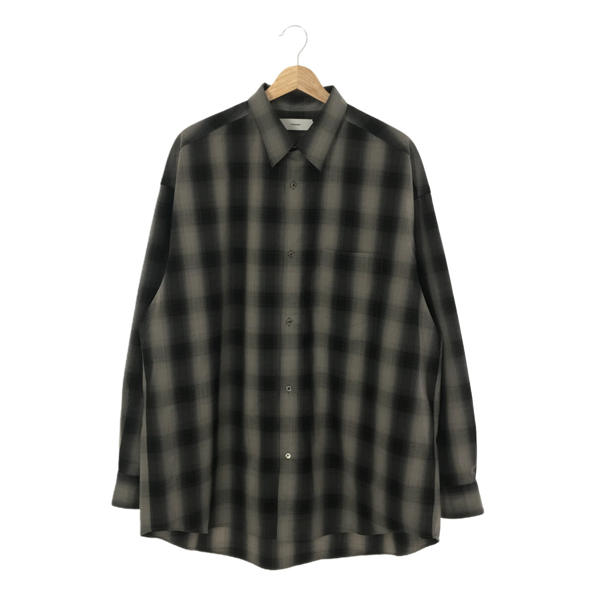 Graphpaper / グラフペーパー | Ombre Check Oversized Regular Collar Shirt /  オンブレチェック オーバーサイズ シャツ | O/S （ ONE SIZE） | メンズ