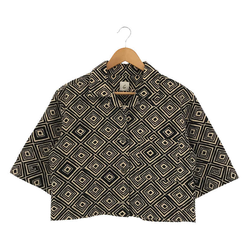 6(ROKU) / ロク | PRINT SHORT SLEEVE SHIRT ダイヤ柄 プリント