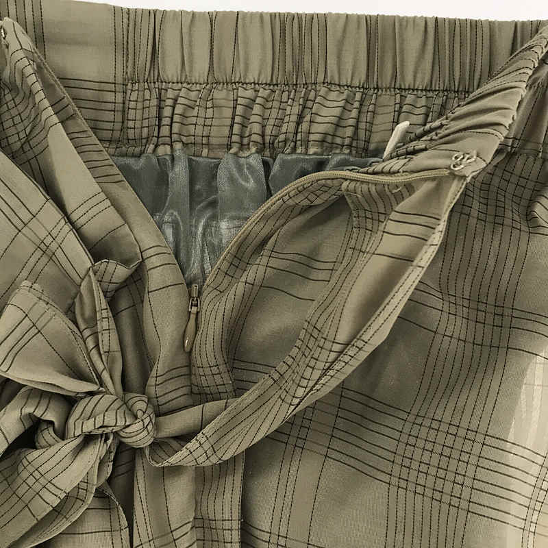 Ameri VINTAGE / 아메리빈티지 | TRANSPARENT CHECK PANTS 팬츠 | M | 그린 | 여성