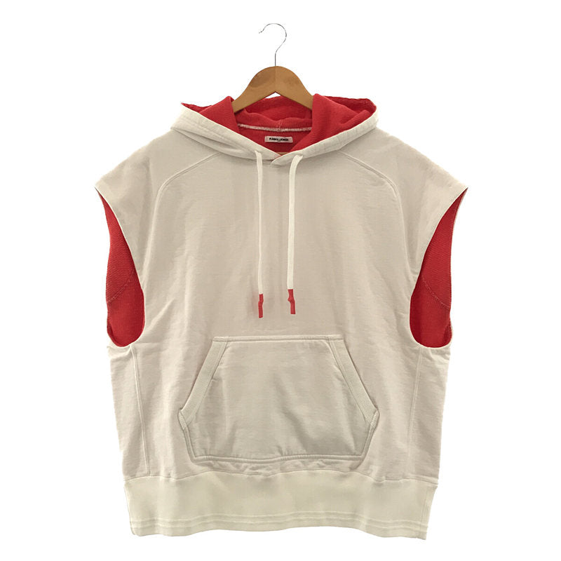 フミカウチダ No Sleeve Double Face Hoodie-