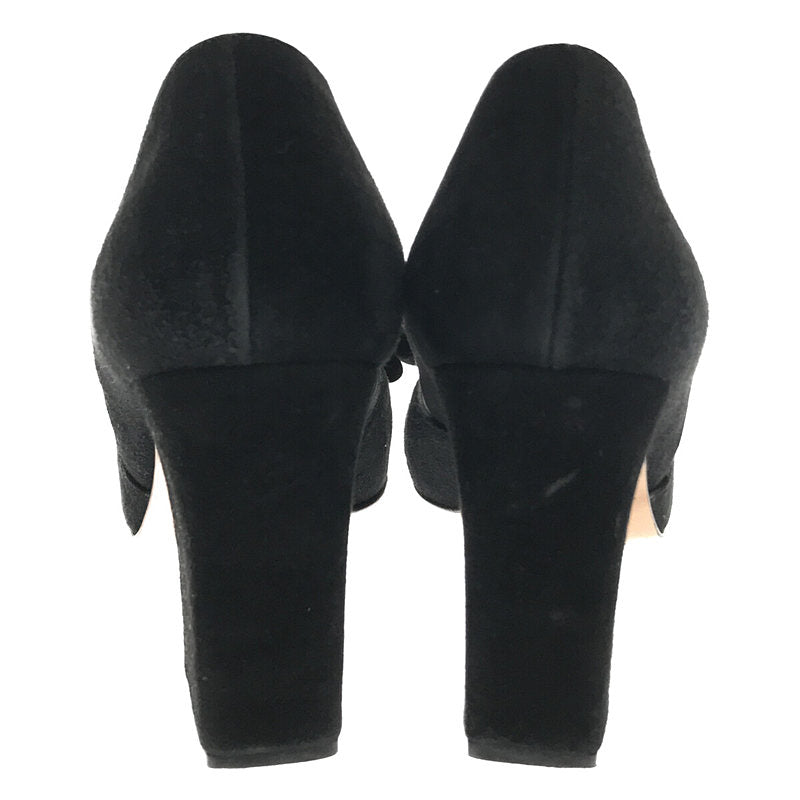 MARNI / 마르니 | 스웨이드 가죽 리본 펌프 | 38 | 블랙 | 여성