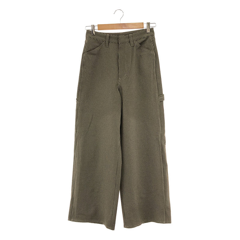 【美品】 Spick and Span / スピックアンドスパン | 2022AW | ハウンズトゥースペインターパンツ | 36 | ベージュベース | レディース