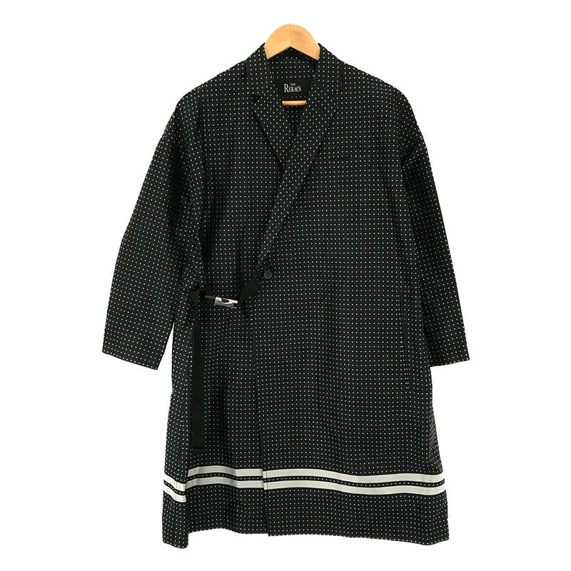 THE RERACS / ザリラクス | LOOSE CHESTERFIELD COAT シルク混紡 ドット ルーズチェスターコート | 36 |