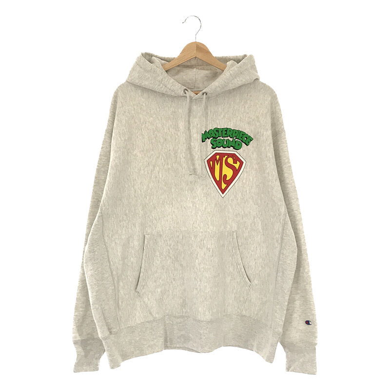 MASTERPICESOUND" LOGO HOODIE SILVER GREY