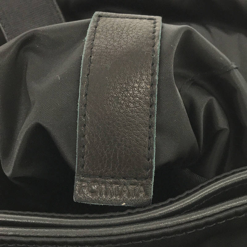 POMTATA | Leather double backpack Swarovski glove leather | FREE | Black | Women's