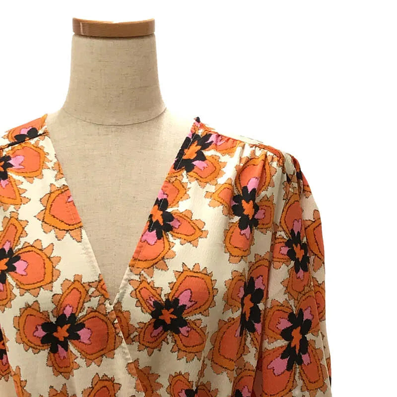 【美品】  STELLA NOVA / ステラノヴァ | フラワードレス ワンピース | 36 | オレンジ | レディース