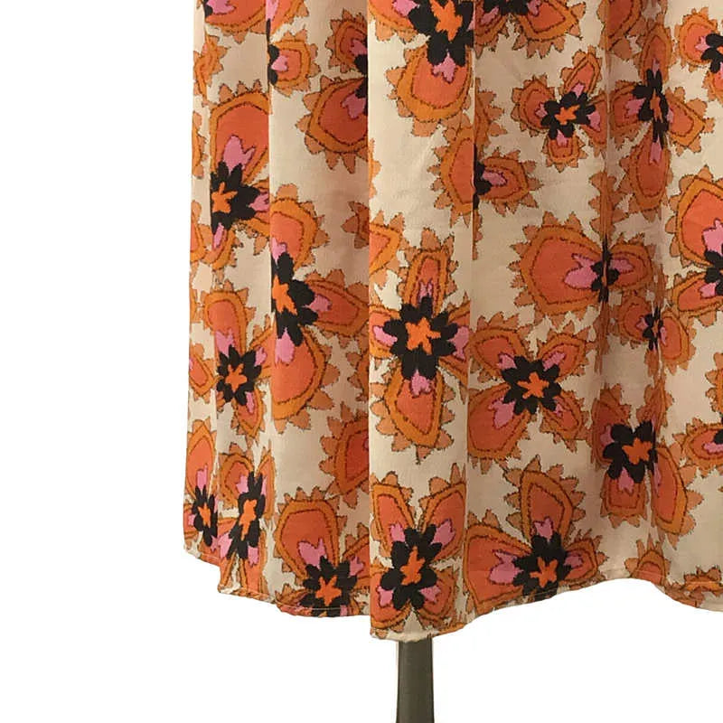 【美品】  STELLA NOVA / ステラノヴァ | フラワードレス ワンピース | 36 | オレンジ | レディース