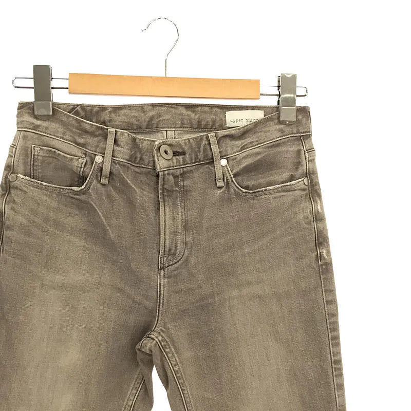 UPPER HIGHTS / アッパーハイツ | 2020AW | 13G219 THE STELLA GIRL FRIEND ダメージ加工 ストレッチ スキニー デニム パンツ | 25 | グレー | レディース